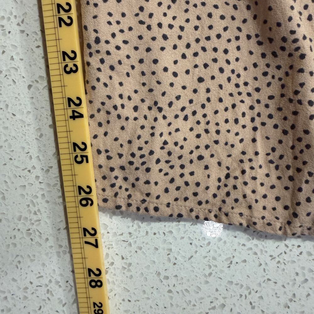 Abercrombie Polka Dot Front Twist Jumpsuit Smocked Wide Leg 26" Inseam Small - Picture 10 of 10